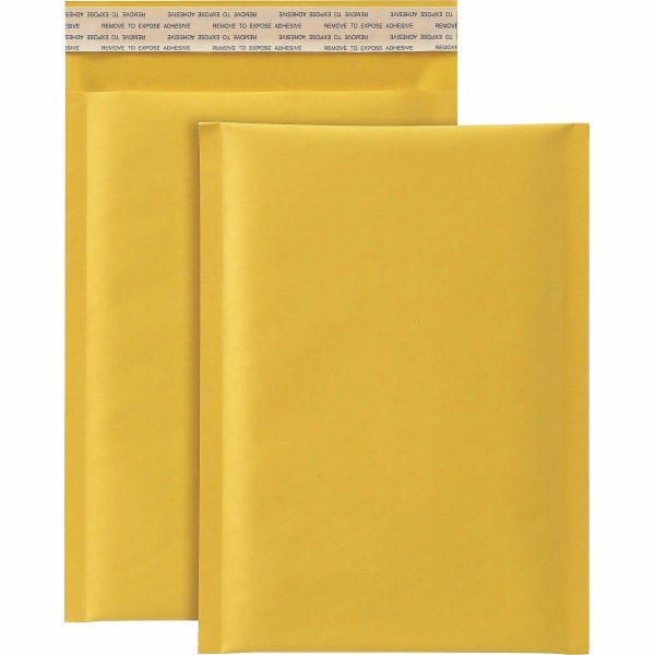 Quality Park Paper Bubble Mailers - Bubble - 6in Width x 9in Length - Strip - Paper - 25 / Box - Brown Kraft