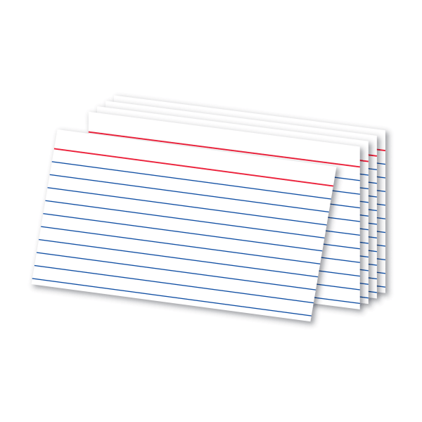 Office Depot Brand Ruled Index Cards, 3in x 5in, White, Pack Of 500