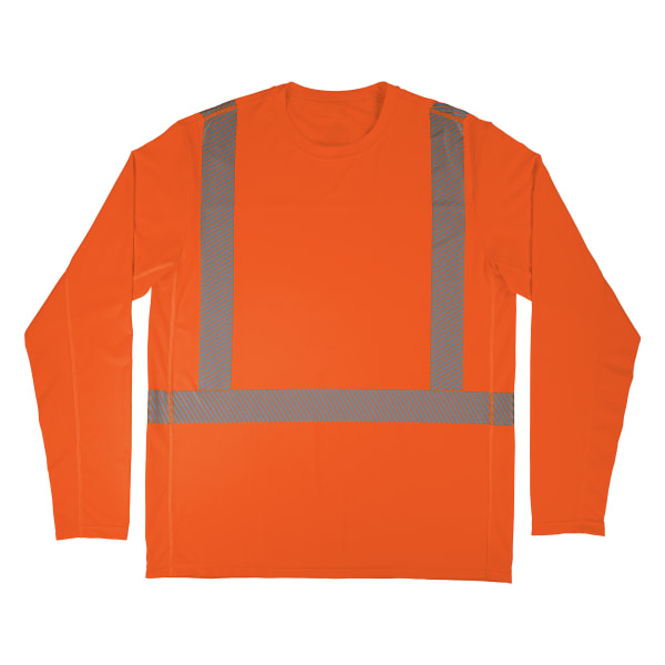 Ergodyne Chill-Its 6688 Cooling Hi-Vis Sun Shirt With UV Protection, XL, Orange