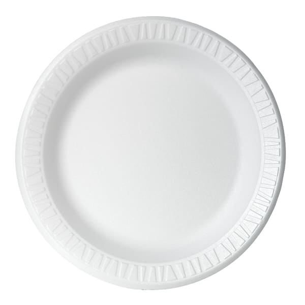 Dart Concorde Foam Plates, 9in, White, Carton Of 500