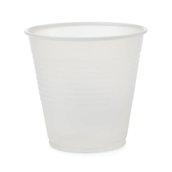 Medline Disposable Plastic Drinking Cups, 5 Oz, Translucent, 100 Cups Per Bag, Case Of 25 Bags