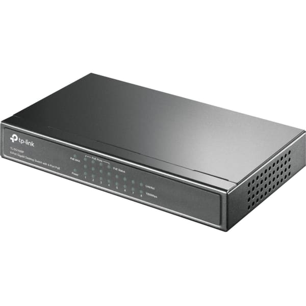 TP-LINK TL-SG1008P - 8 Port Gigabit PoE Switch - 4 PoE+ Ports @64W - Desktop - Plug & Play - Sturdy Metal w/ Shielded Ports - TLSG1008P