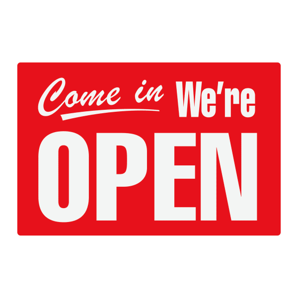 Cosco Open/Closed 2-Sided Sign, 8in x 12in, Red