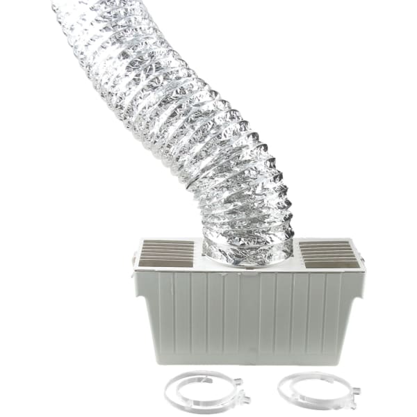 Deflecto Supurr-Flex Indoor Dryer Vent Lint Trap Kit, White, LTF
