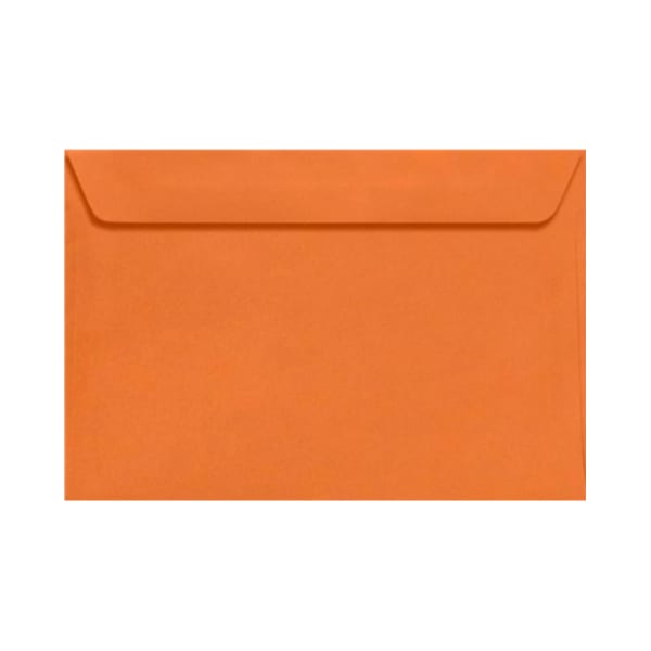 LUX Booklet 6in x 9in Envelopes, Gummed Seal, Mandarin Orange, Pack Of 1,000