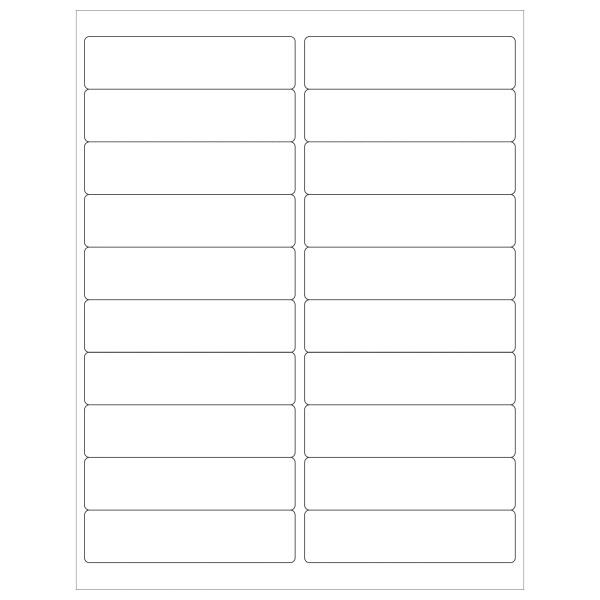 Tape Logic Removable Laser Labels, LL264, Rectangle, 4in x 1in, White, Case Of 2,000