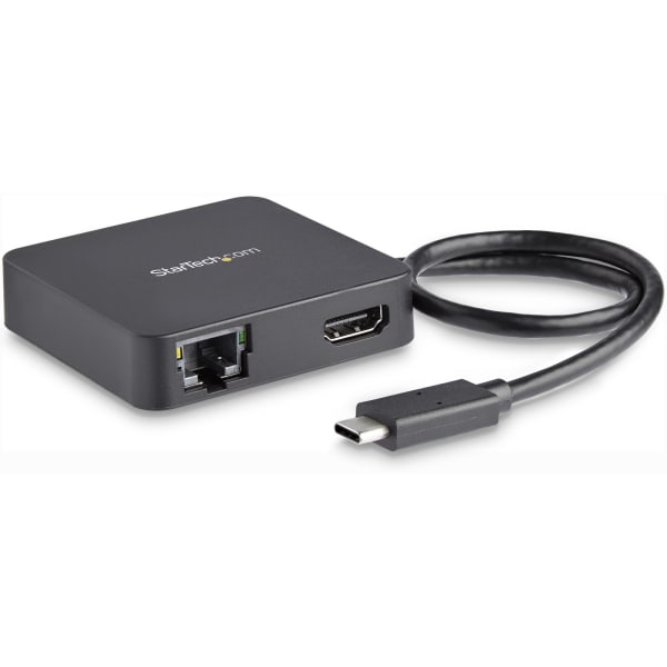 StarTech.com USB C Multiport Adapter - USB Type C to 4K HDMI/USB 3.0/Gigabit Ethernet - Powered USB Hub - DKT30CHD
