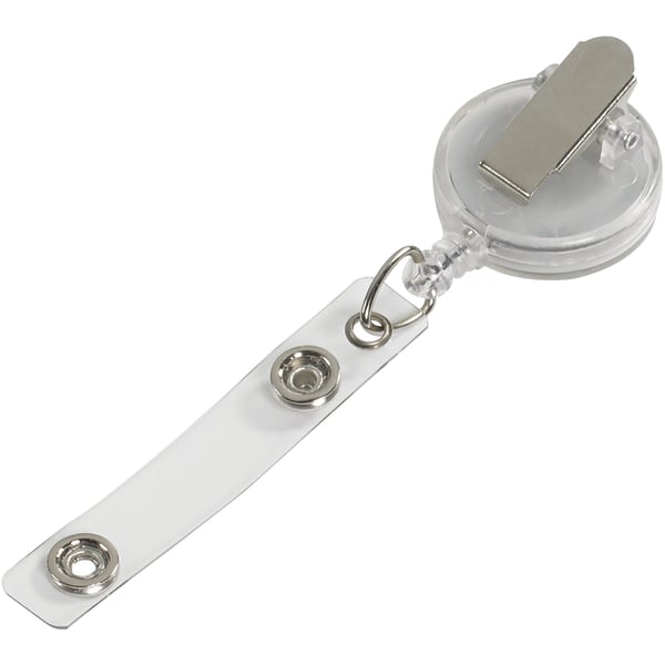 Partners Brand Retractable Lanyards, 36in, Clear, Case Of 12