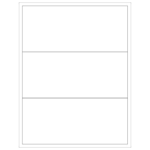 Tape Logic Inkjet/Laser Labels, LL134, Rectangle, 8in x 3 1/2in, White, Case Of 300