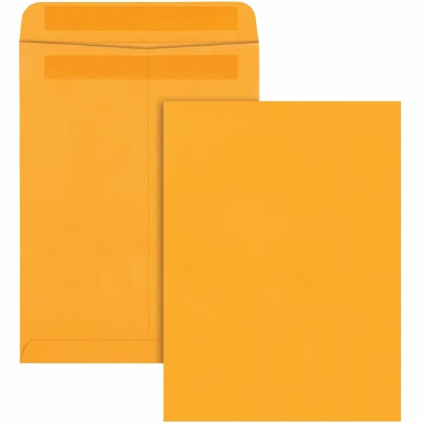 Quality Park 9 x 12 Hi Bulk Catalog Envelopes with Self-Seal Closure - Catalog - 9in Width x 12in Length - 24 lb - Self-sealing Flap - Kraft - 100 Box - Brown Kraft
