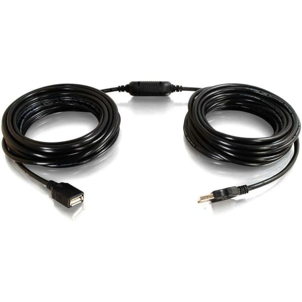 C2G 25ft USB Active Extension Cable - USB 2.0 - M/F - USB - Extension Cable - 25 ft - 1 x Type A Male USB - 1 x Type A Female USB - Black