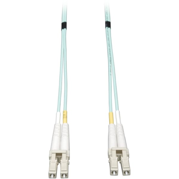 Eaton Tripp Lite Series 10G Duplex Multimode 50/125 OM3 LSZH Fiber Optic Cable (LC/LC), Aqua, 2 m (6 ft.) - Patch cable - LC multi-mode (M) to LC multi-mode (M) - 1.83 m - fiber optic - duplex - 50 / 125 micron - OM3 - halogen-free - aqua