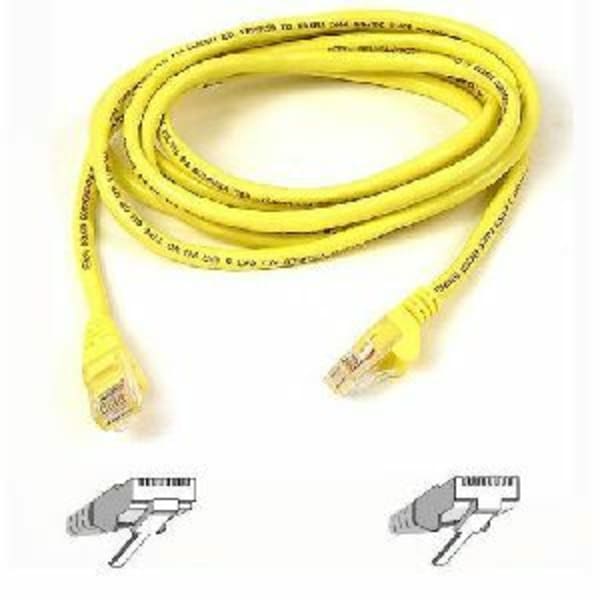 Belkin - Patch cable - RJ-45 (M) to RJ-45 (M) - 8 ft - CAT 5e - yellow - for Omniview SMB 1x16, SMB 1x8; OmniView SMB CAT5 KVM Switch