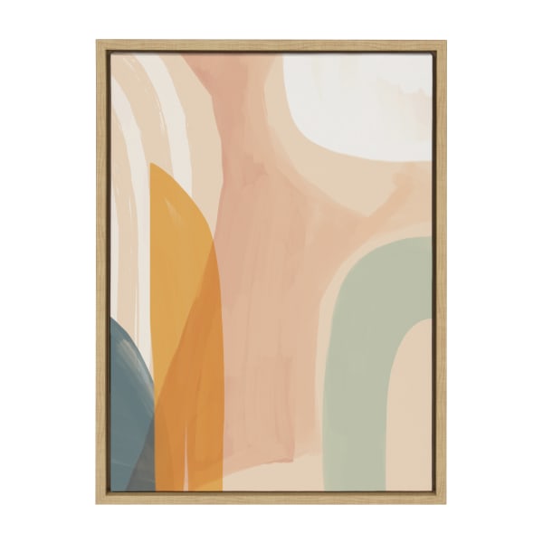Uniek Kate And Laurel Sylvie Framed Canvas Wall Art, 18in x 24in, Sunrise Over Marrakesh Abstract