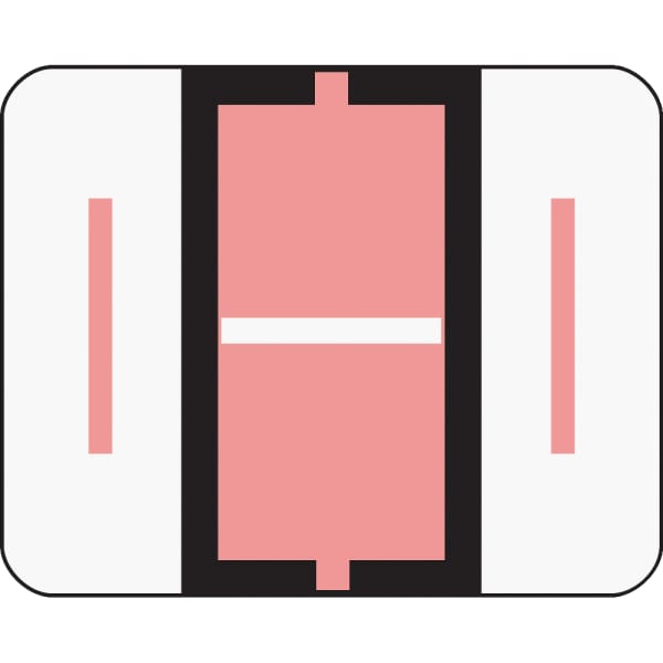 Smead BCCR Bar-Style Permanent Alphabetical Labels, I, Pink, Roll Of 500