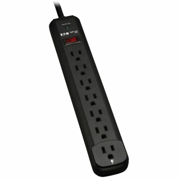 Tripp Lite Protect It! TLP712B 7-Outlet Surge Suppressor, 12ft Cord, Black