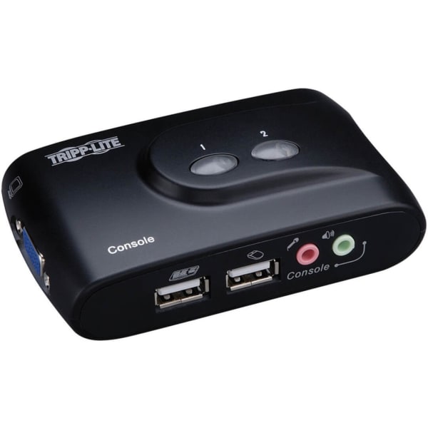 Tripp Lite 2-Port Compact USB KVM Switch with Cable Kit