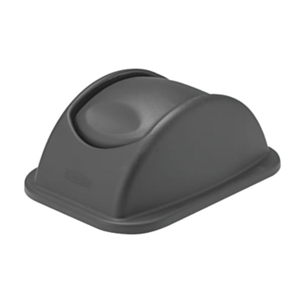 Rubbermaid Rectangular Free-Swinging Plastic Lids, Black