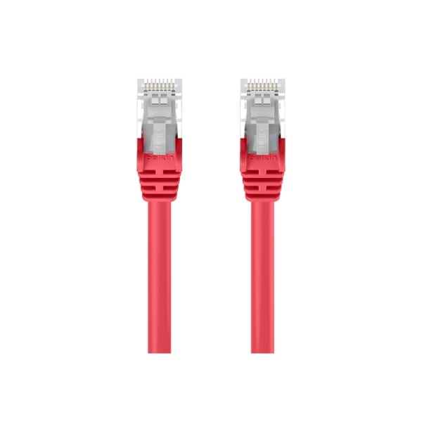 Belkin - Patch cable - RJ-45 (M) to RJ-45 (M) - 1 ft - UTP - CAT 6 - molded, snagless - red - for Omniview SMB 1x16, SMB 1x8; OmniView SMB CAT5 KVM Switch