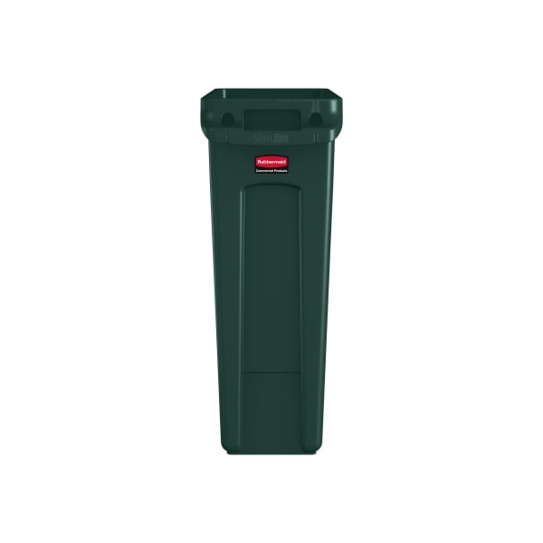 Rubbermaid Commercial Slim Jim Waste Receptacle, 23 Gallons, Green