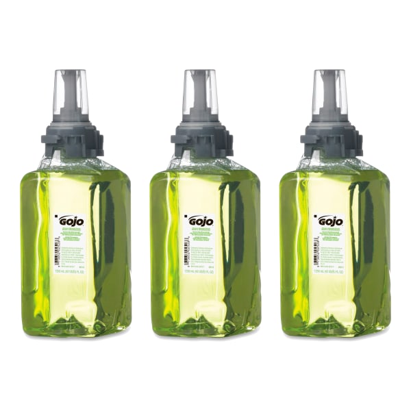 GOJO Foam Hand & Shower Wash Liquid ADX Soap, Citrus & Ginger Scent, 42.27 Oz, Carton Of 3 Bottles