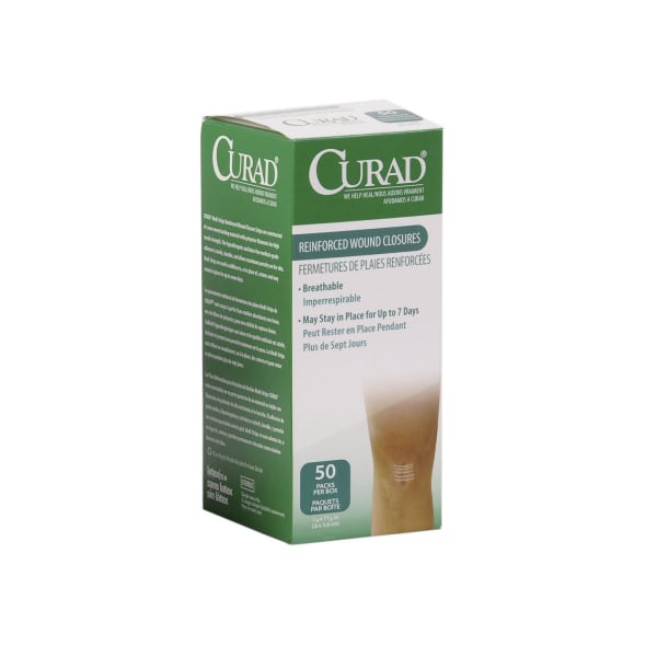 CURAD Sterile Medi-Strips, 1/4in x 1 1/2in, White, Pack Of 1,200