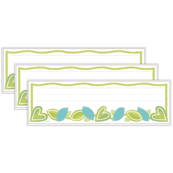 TREND Desk Toppers Name Plates, 2.875in x 9.5in, Vine Time, 36 Per Pack, Set Of 3 Packs