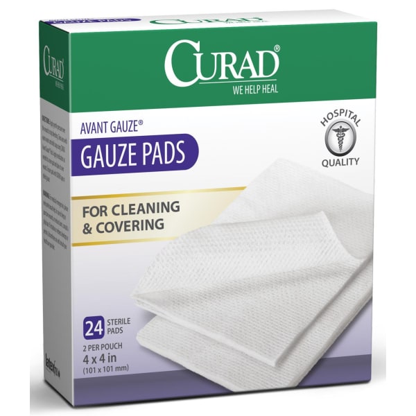 CURAD Pro-Gauze Sterile Pads, 4in x 4in, Case Of 24