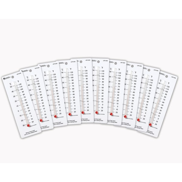 Learning Resources Student Thermometers, Grades 3-12, Pack Of 10