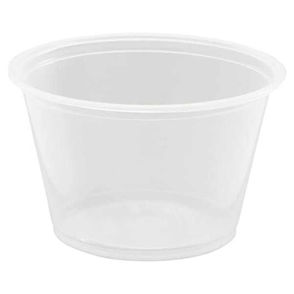 Dart Conex Complements Plastic Portion/Medicine Cups, 4 Oz, Clear, 125 Cups Per Bag, Carton Of 20 Bags