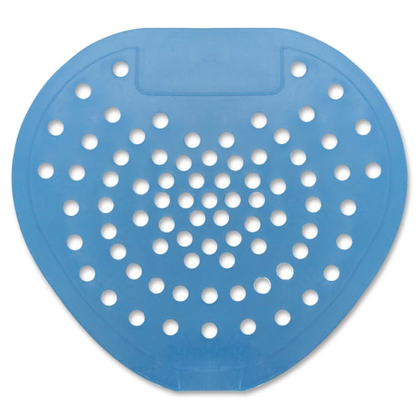 Hospeco Vinyl Urinal Screen - Lasts upto 30 Days - Flexible, Odor Neutralizer, Clog Remover - 12 / Carton - Blue