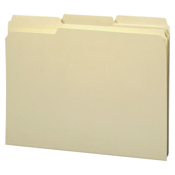 Smead Reinforced Tab Manila File Folders, Letter Size, 1/3 Cut, Box Of 100