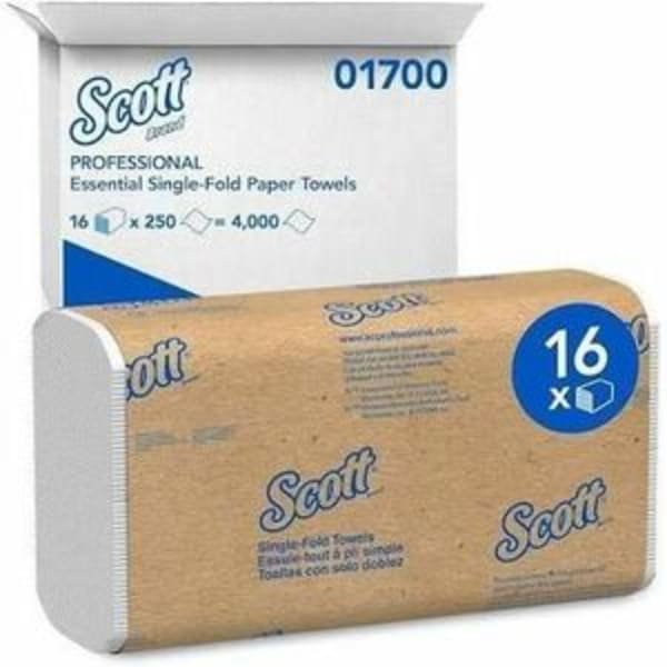 Scott Single-Fold Towels - Single Fold - 9.30in x 10.50in - White - 4000 / Carton