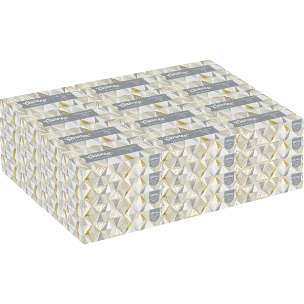 Kleenex FSC Certified 2-Ply Facial Tissues, 8 2/5in x 8 3/5in, White, 125 Tissues Per Box, Case Of 48 Boxes