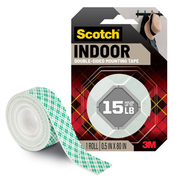 Scotch Indoor Mounting Tape, 1/2in x 80in