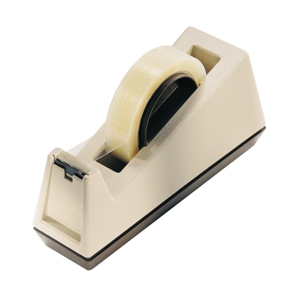 Scotch Desktop Tape Dispenser, 1 Dispenser, 3 in. Core, Beige, Home Office Supplies and School Supplies for College and Classrooms