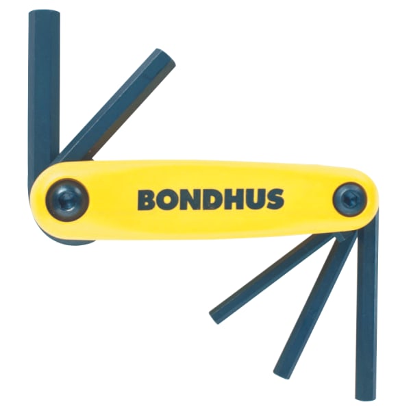 Bondhus GorillaGrip 5-Piece Fold-Up Tool Set, Inch