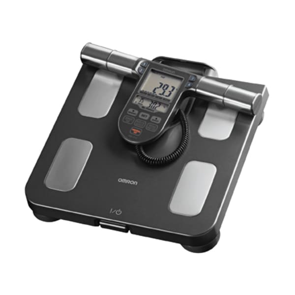 Omron HBF-514C Full-Body Composition Monitor Bathroom Scale, 2-3/16inH x 11-15/16inW x 12-15/16inD, Black