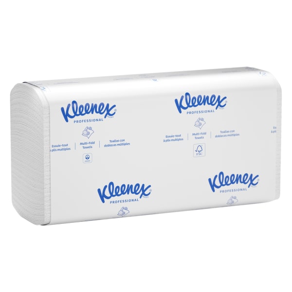 Kleenex Scottfold 1-Ply Paper Towels, 50% Recycled, 120 Sheets Per Pack, Case Of 25 Packs
