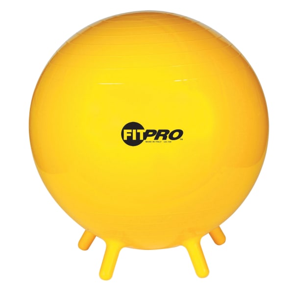 Champion Sports FitPro Ball With Stability Legs, 25 5/8in, Yellow