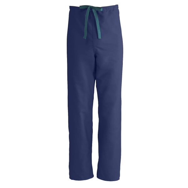Medline ComfortEase Unisex Reversible Drawstring Pants, 2X, Midnight Blue