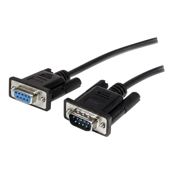 StarTech.com 1m Black Straight Through DB9 RS232 Serial Cable - M/F (MXT1001MBK) - Serial extension cable - DB-9 (M) to DB-9 (F) - 3.3 ft - black - for P/N: 1P3FPC-USB-SERIAL, ICUSB2321F, ICUSB2324, ICUSB2324I, ICUSB232IS, ICUSB232V2
