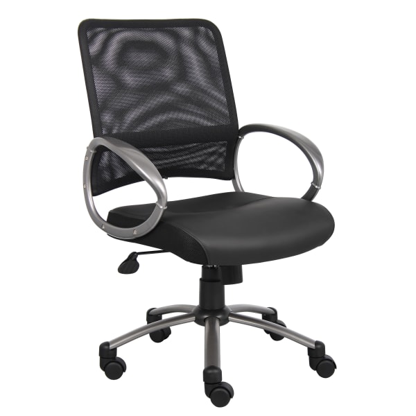 Boss Office Products Mesh Task Chair, Black/Pewter