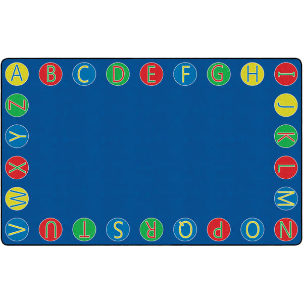 Flagship Carpets Alphabet Circles Rug, 7ft 6in x 12ft, Multicolor