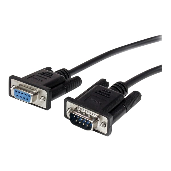 StarTech.com 3m Black Straight Through DB9 RS232 Serial Cable - DB9 RS232 Serial Extension Cable - Male to Female Cable (MXT1003MBK) - Serial extension cable - DB-9 (M) to DB-9 (F) - 10 ft - black