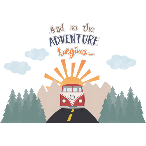 Teacher Created Resources Moving Mountains Road Trip The Adventure Begins Bulletin Board Set, 15 Pieces
