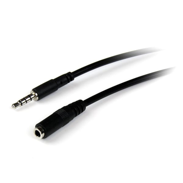 StarTech.com 3.5mm 4 Position TRRS Headset Extension Cable, 3.3ft