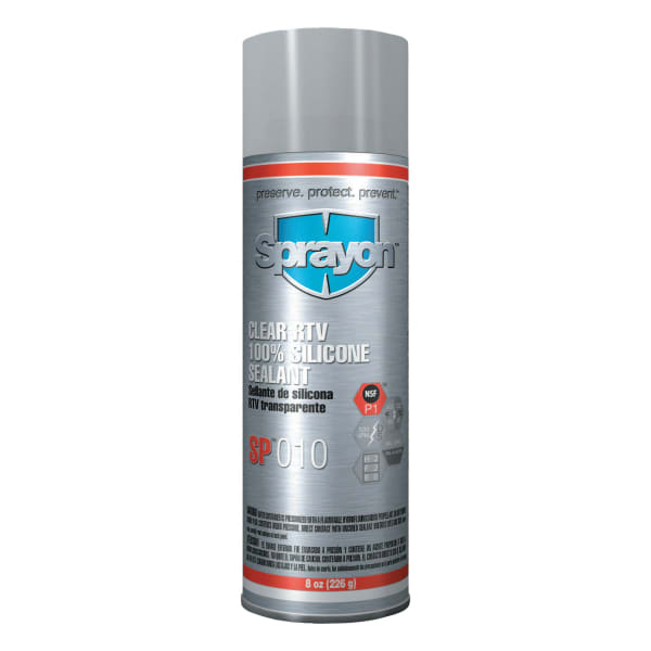 Sprayon RTV Silicone Sealant Aerosol Spray, 8 Oz, Case Of 12 Cans