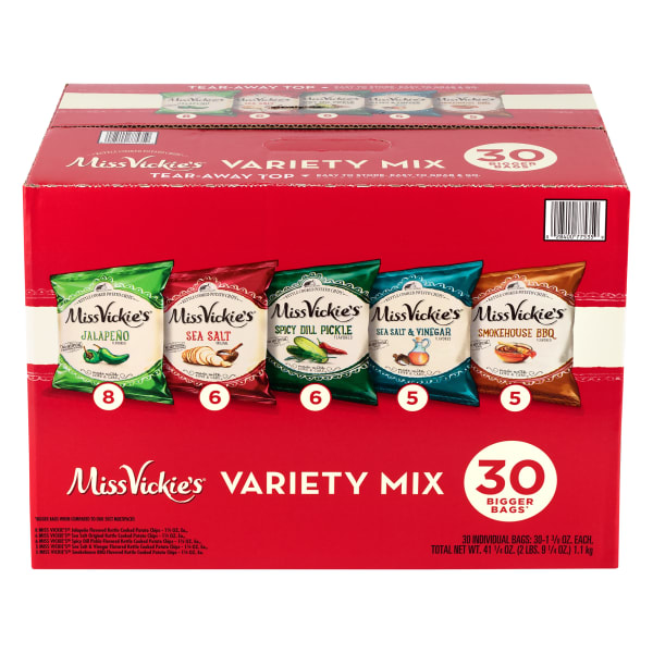 Miss Vickies Kettle Cooked Chips, Box Of 30 Bags