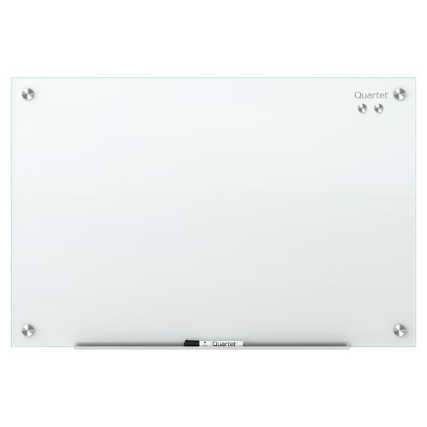 Quartet Infinity Magnetic Glass Unframed Dry-Erase Whiteboard, 24in x 18in, White
